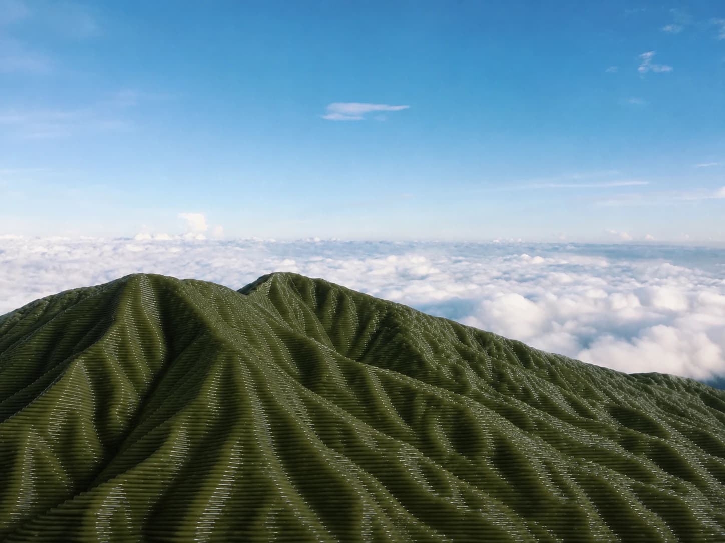 3D printed topographic terrain model of Mount Pulag